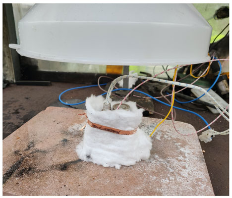 cell-gas : battery under thermal abuse for venting and a hood is placed directly above to capture the gas